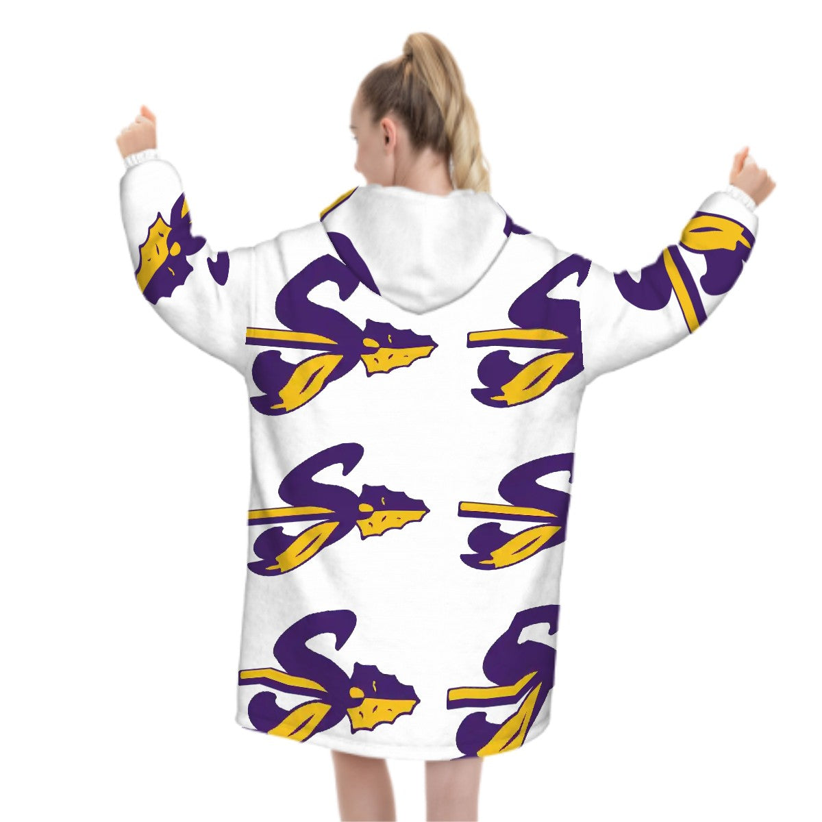 Adult Blanket Hoodie Sanger Indians 700x467