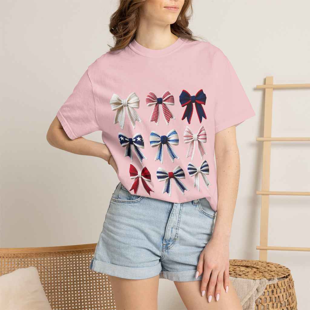 Bow Grid Graphic T-Shirt