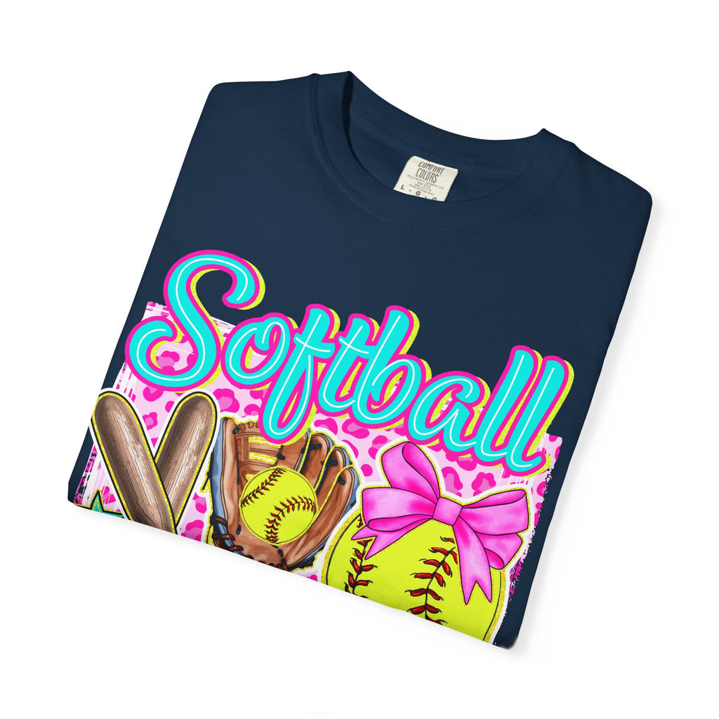 Neon Softball Design Graphic T-Shirt