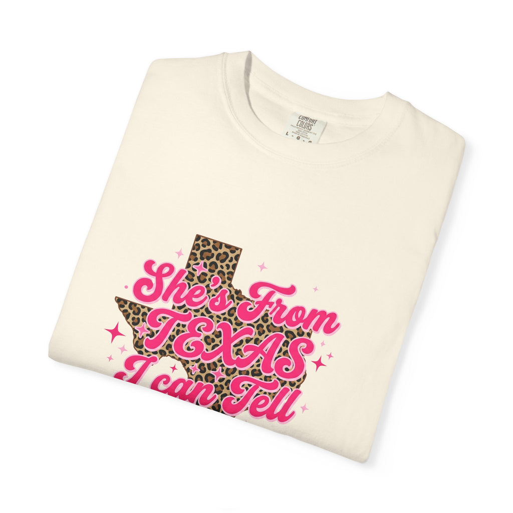 She's From Texas I Can Tell Leopard State Tee