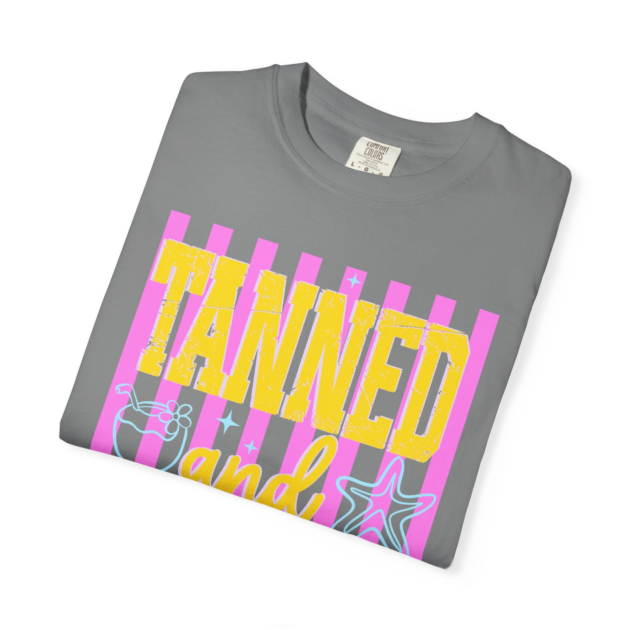 Tanned and Tipsy Retro Beach Graphic Tee