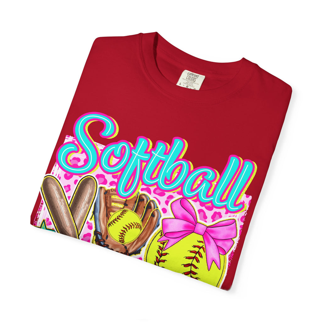 Neon Softball Design Graphic T-Shirt