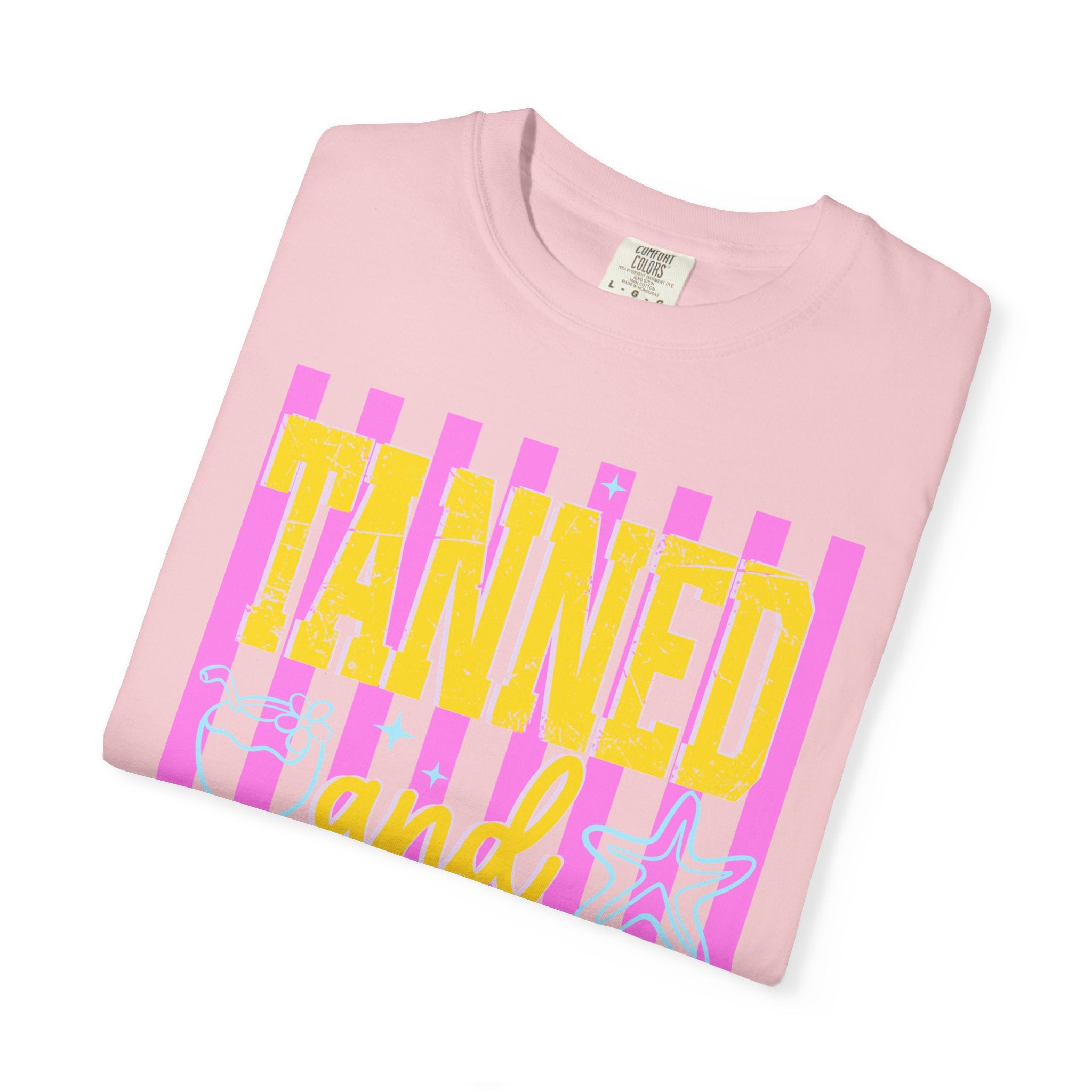 Tanned and Tipsy Retro Beach Graphic Tee