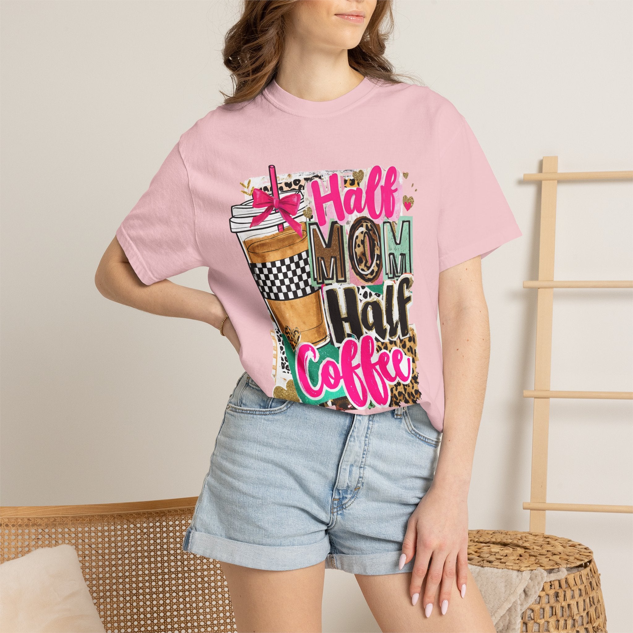 Half Mom Half Coffee T-Shirt