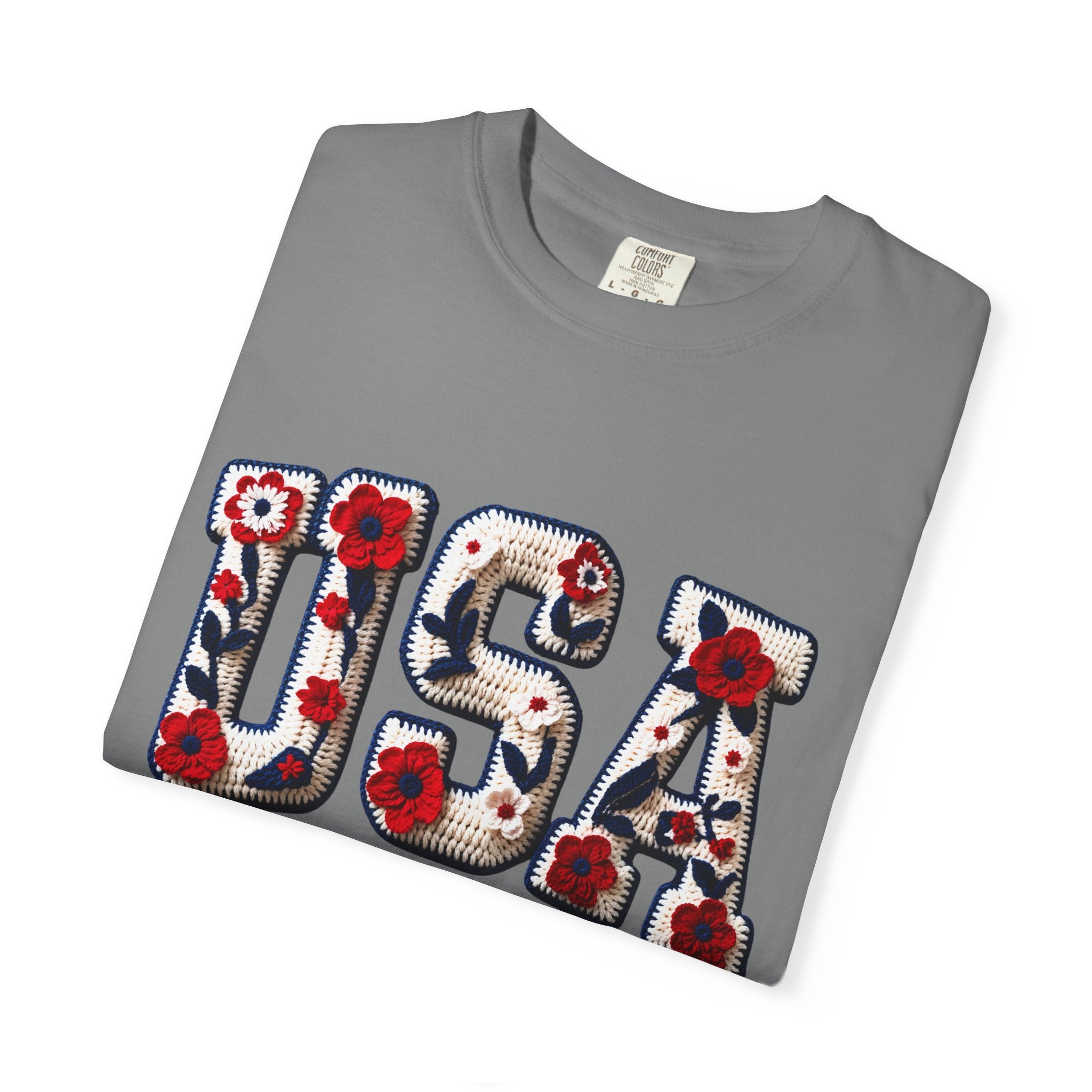 USA Floral Graphic T-Shirt