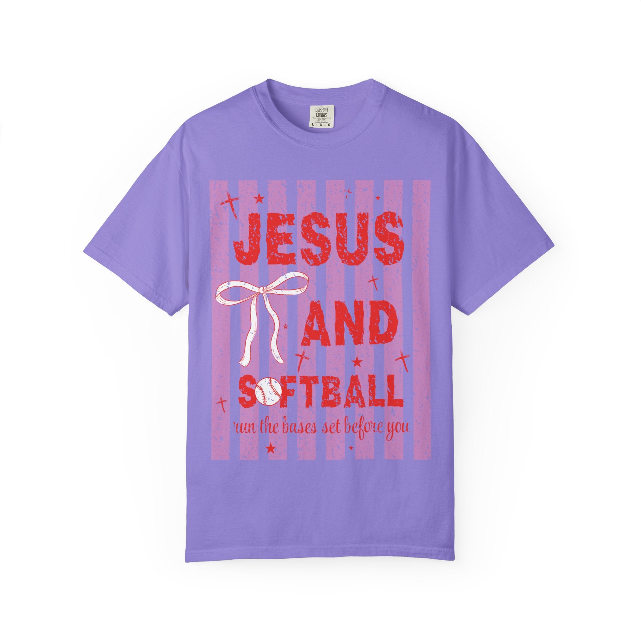 Jesus and Softball Graphic T-shirt