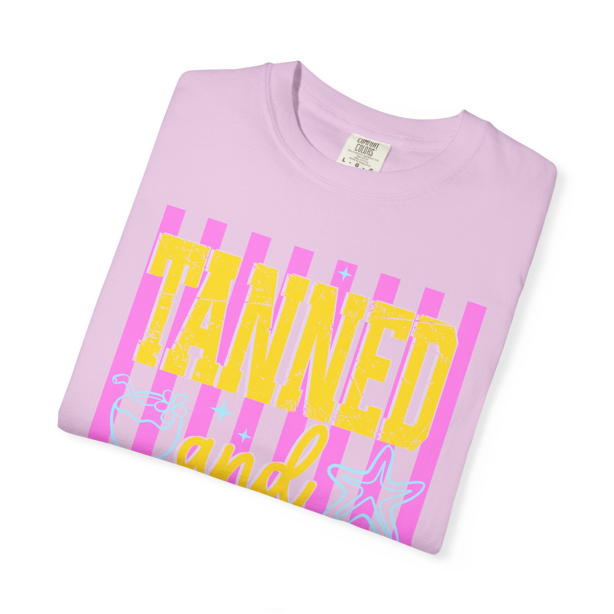 Tanned and Tipsy Retro Beach Graphic Tee
