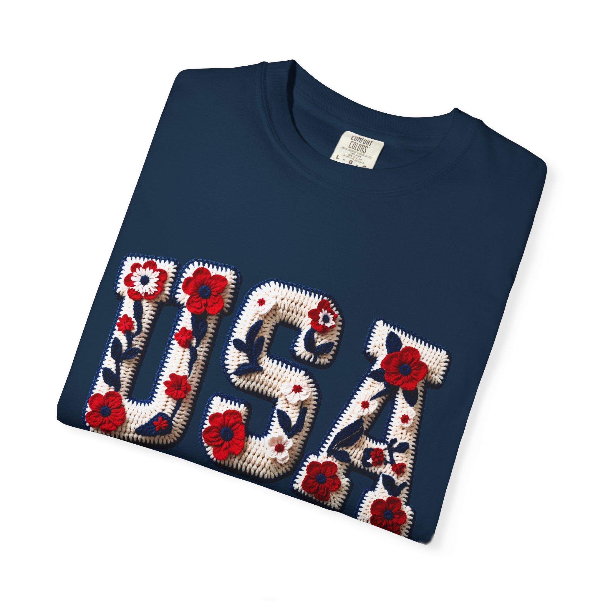 USA Floral Graphic T-Shirt