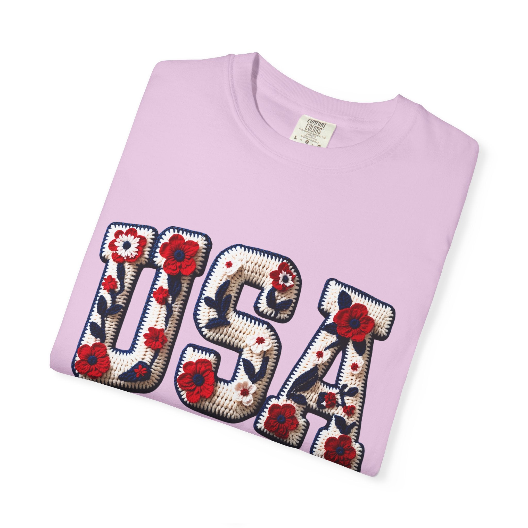 USA Floral Graphic T-Shirt