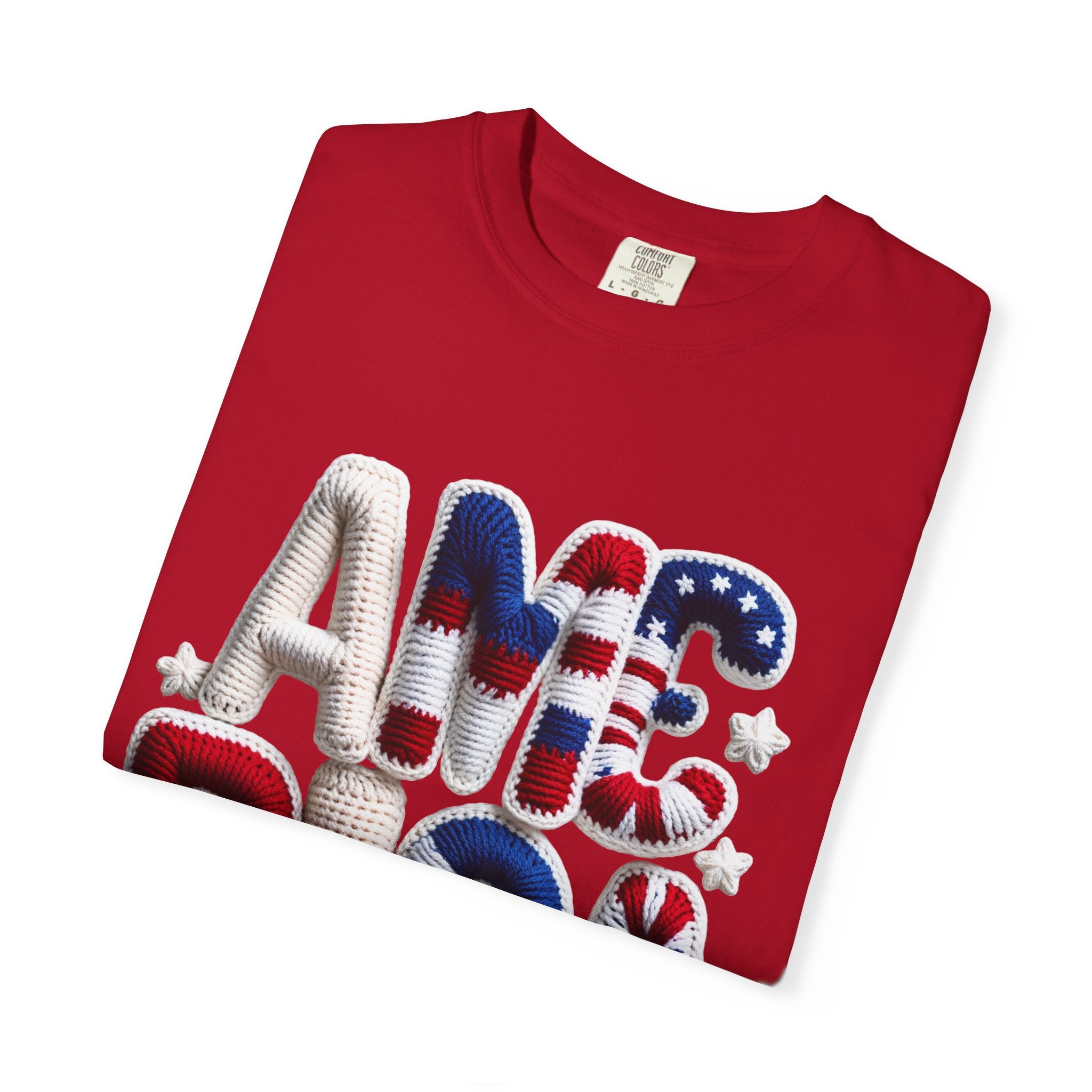 America Puffy Flag Graphic T-Shirt