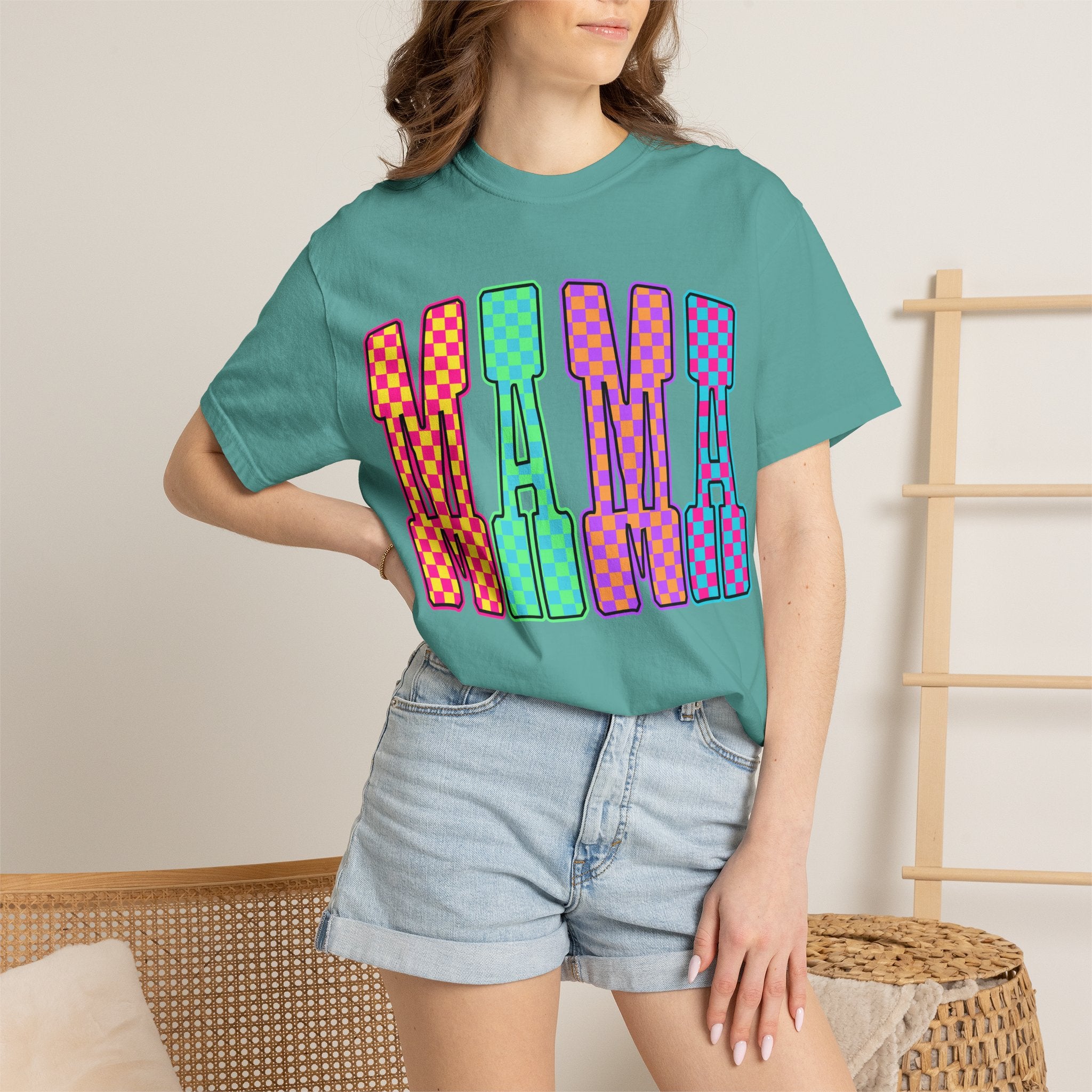 Mama Colorblock Graphic Tee