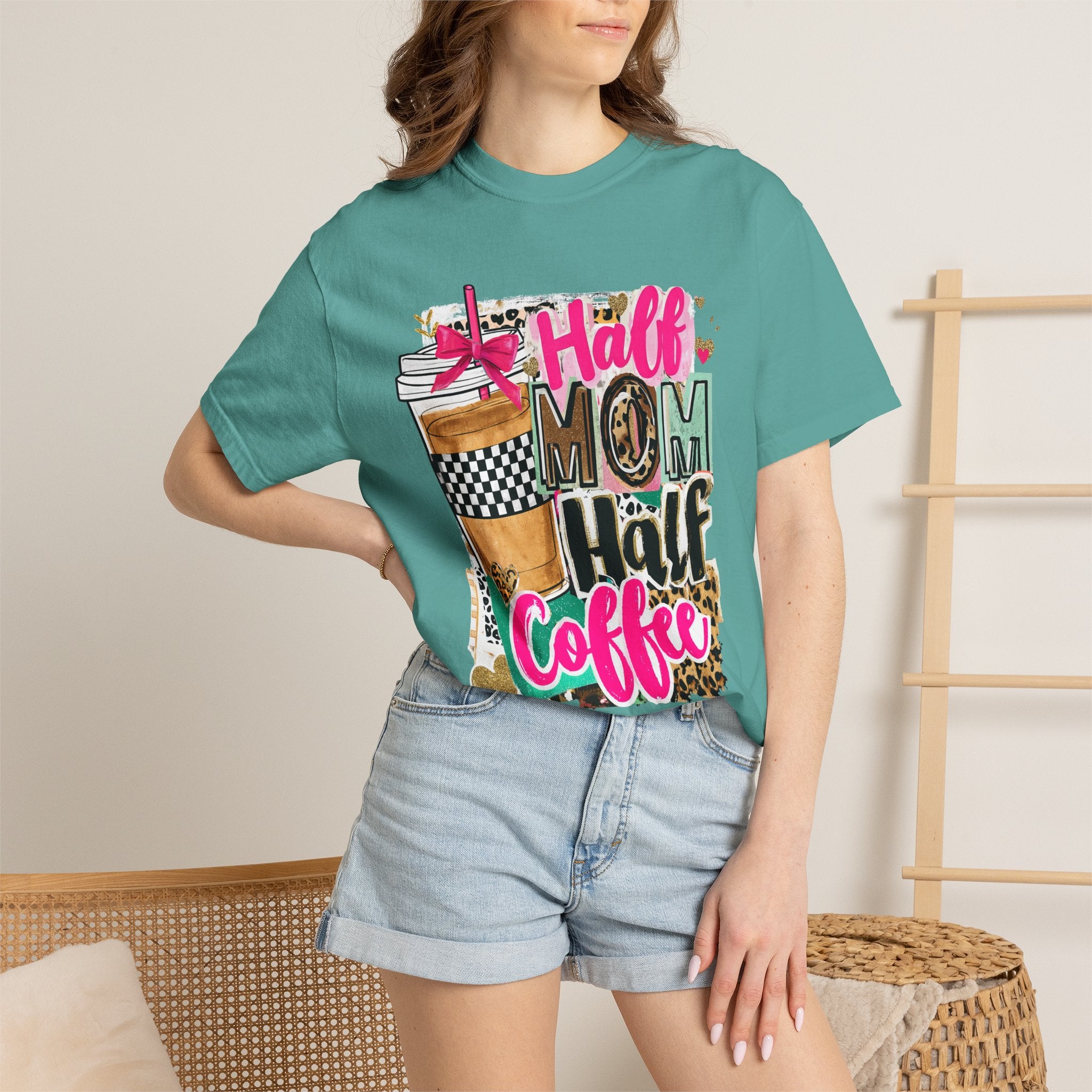 Half Mom Half Coffee T-Shirt