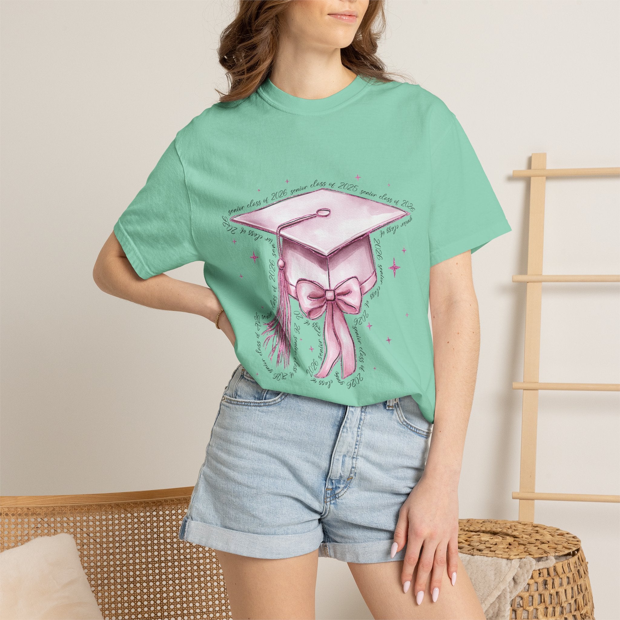 Graduation Cap Bow Tee