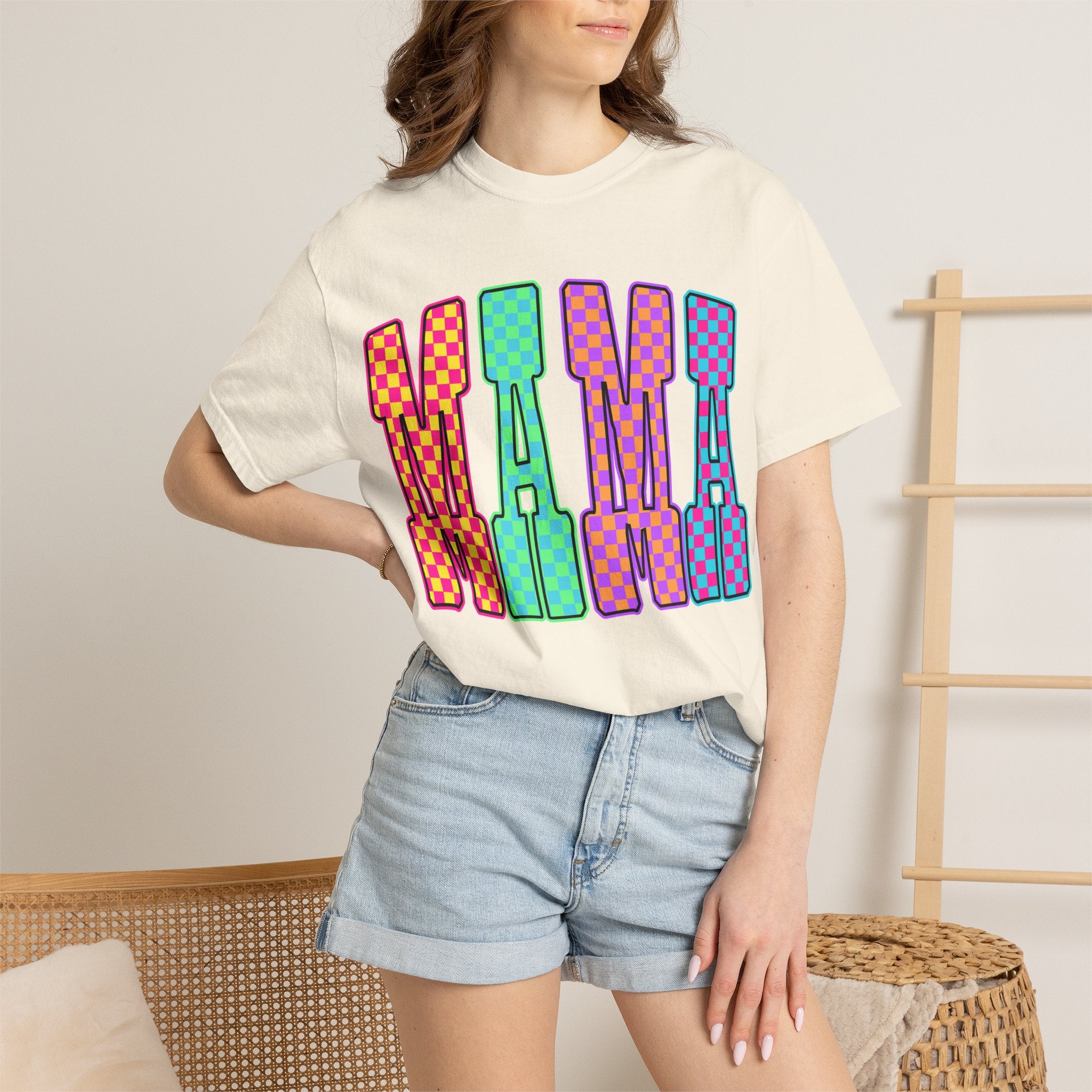 Mama Colorblock Graphic Tee