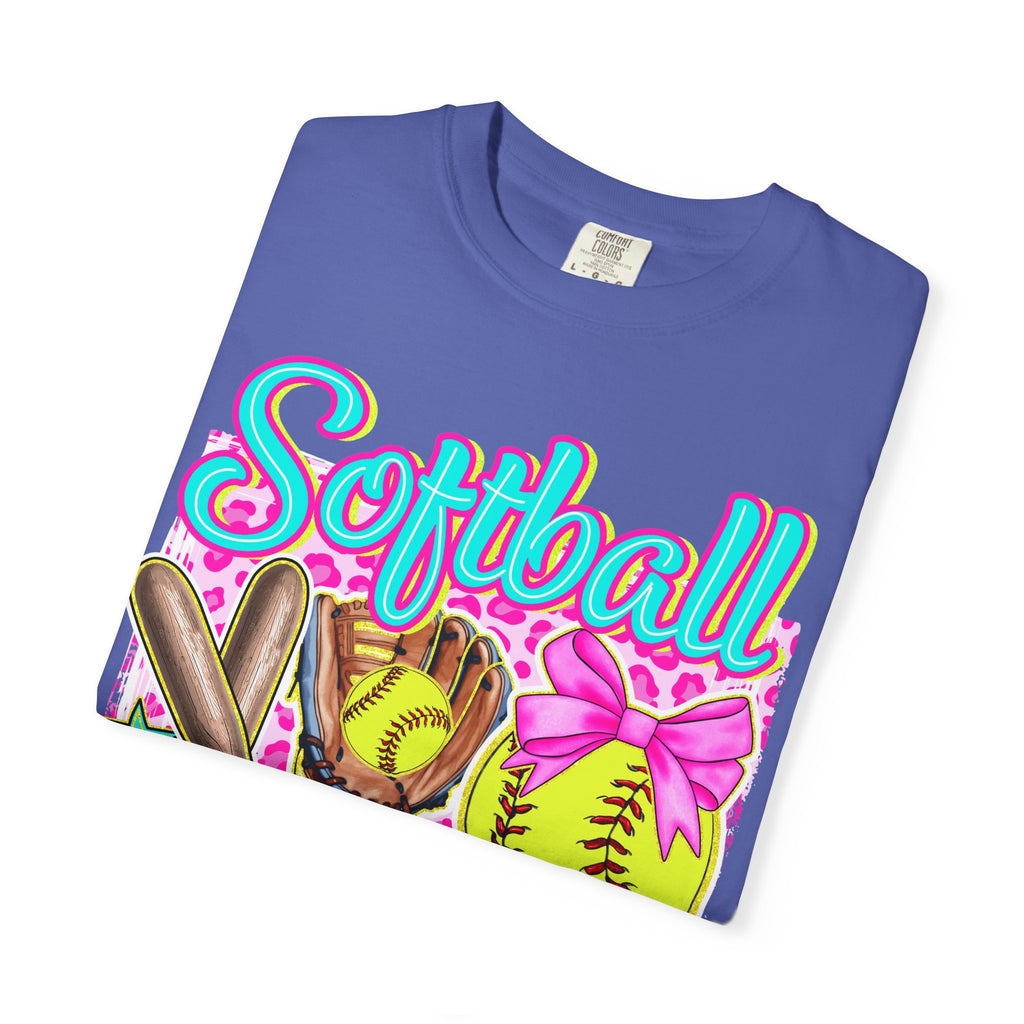 Neon Softball Design Graphic T-Shirt