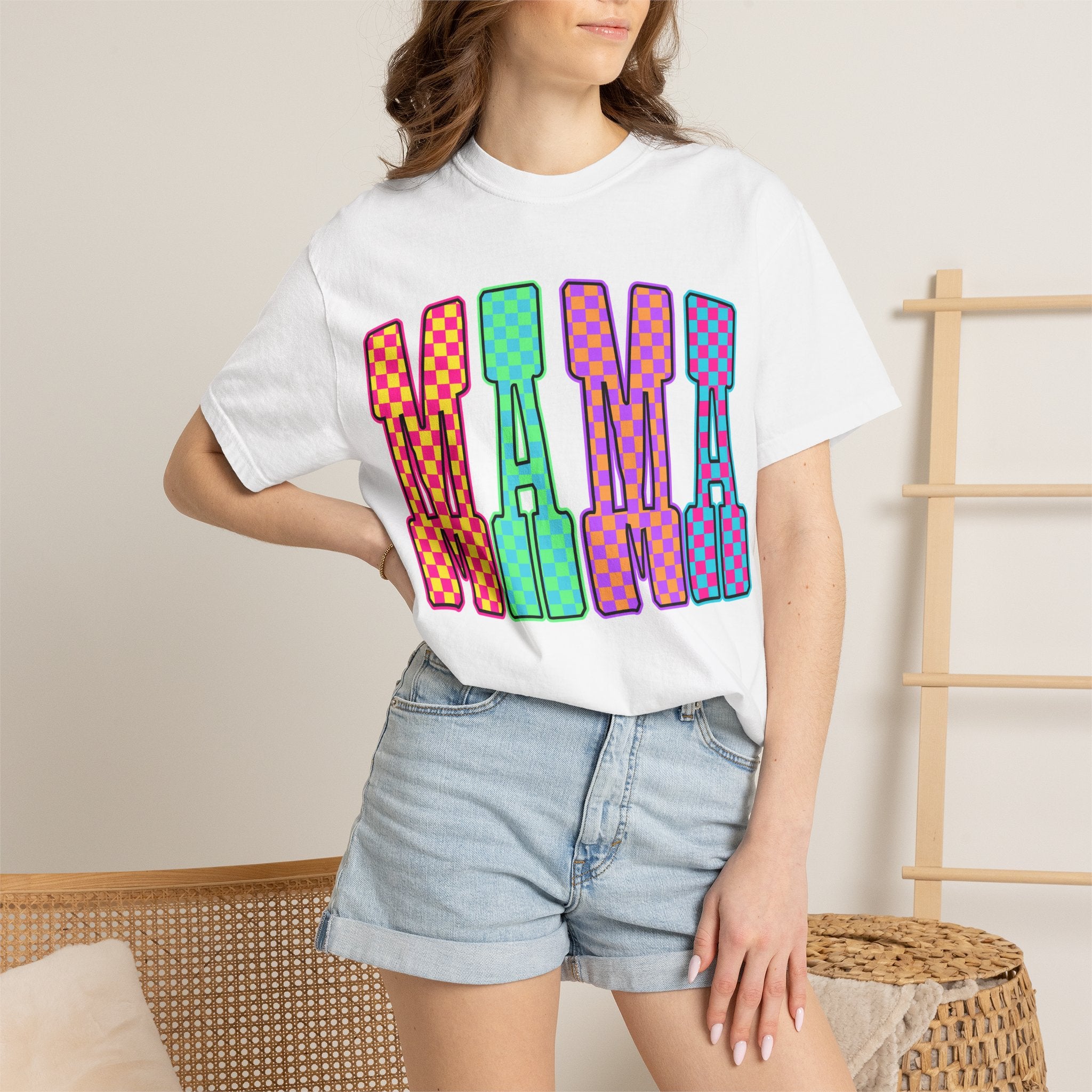 Mama Colorblock Graphic Tee