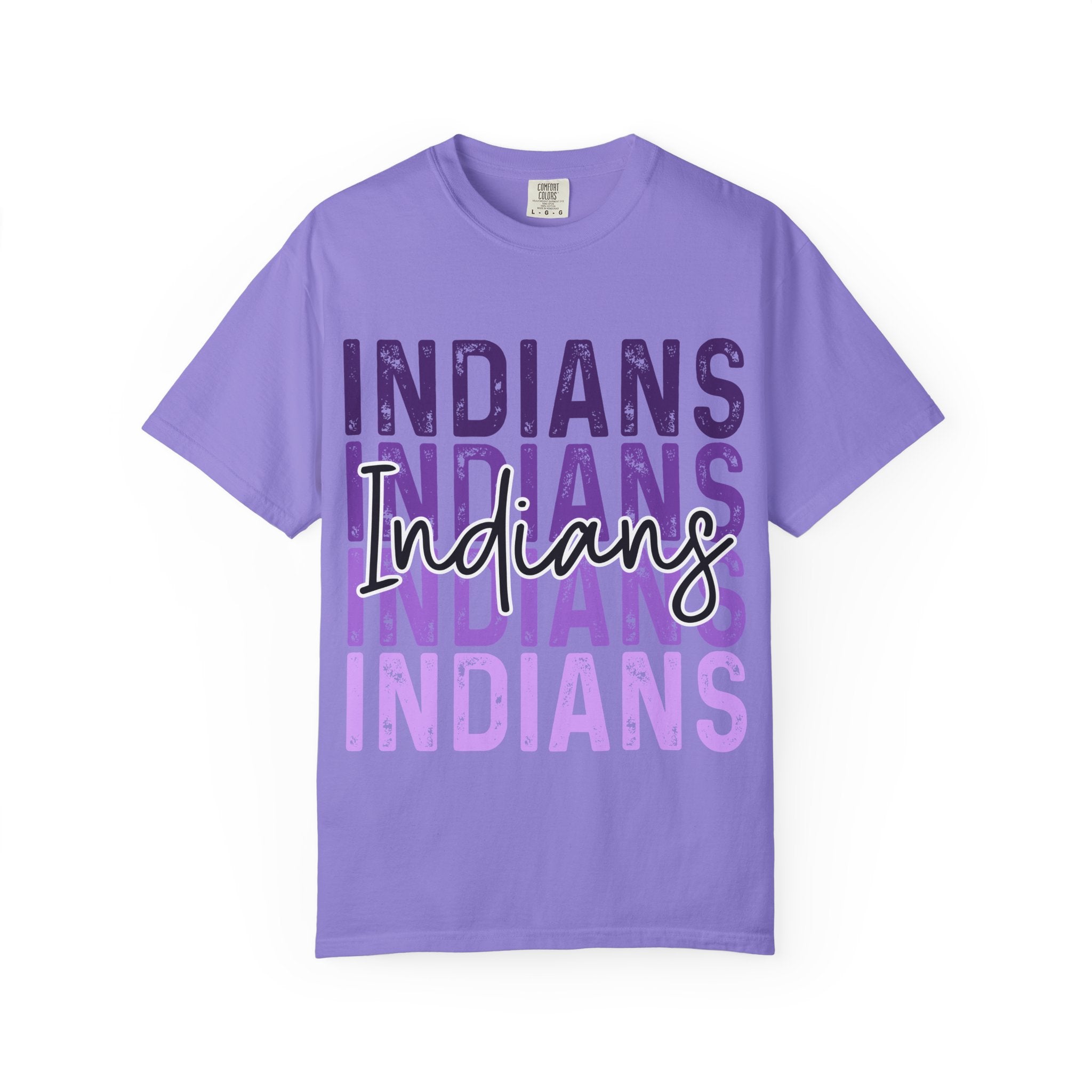 Indians Purple Repeat Graphic T-Shirt