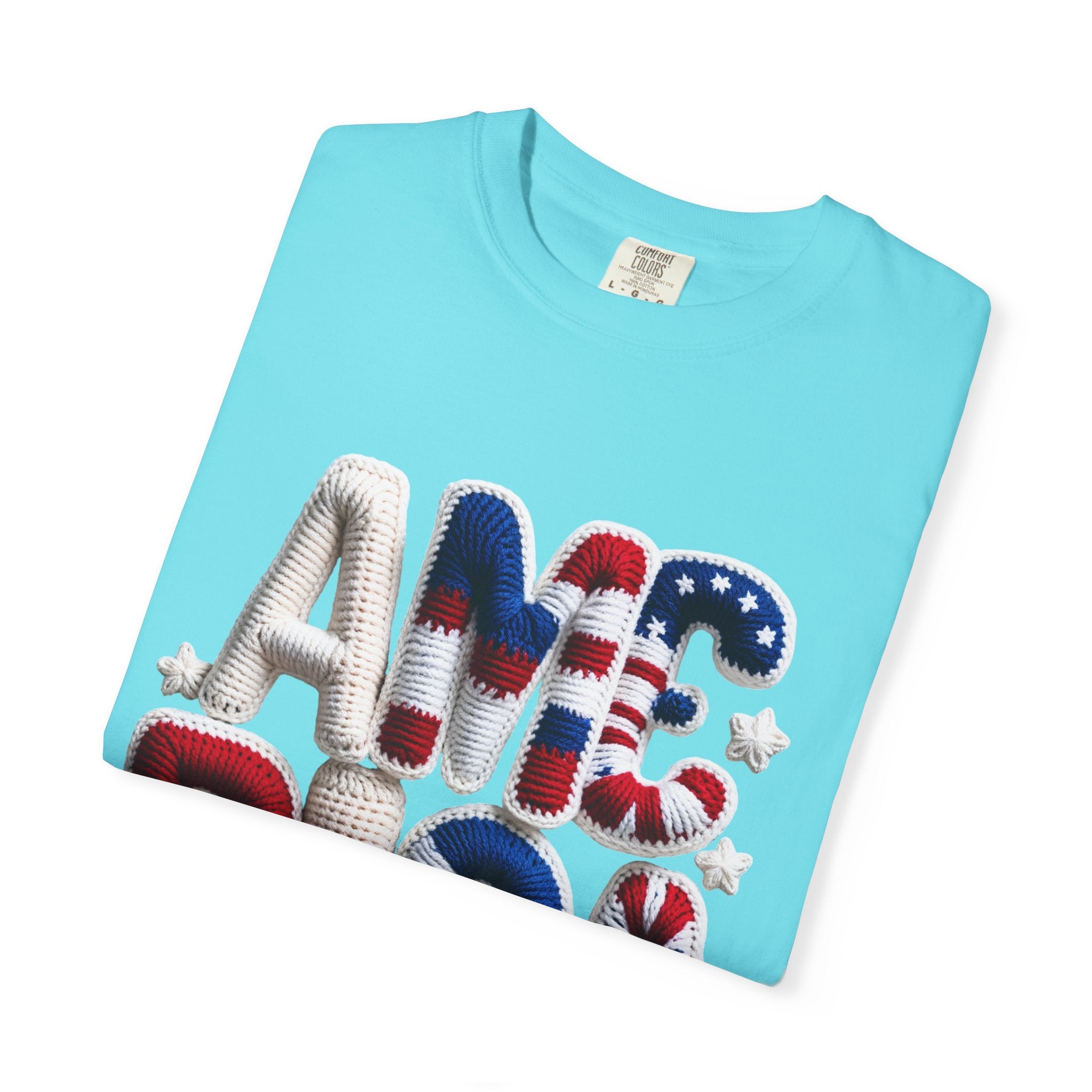 America Puffy Flag Graphic T-Shirt