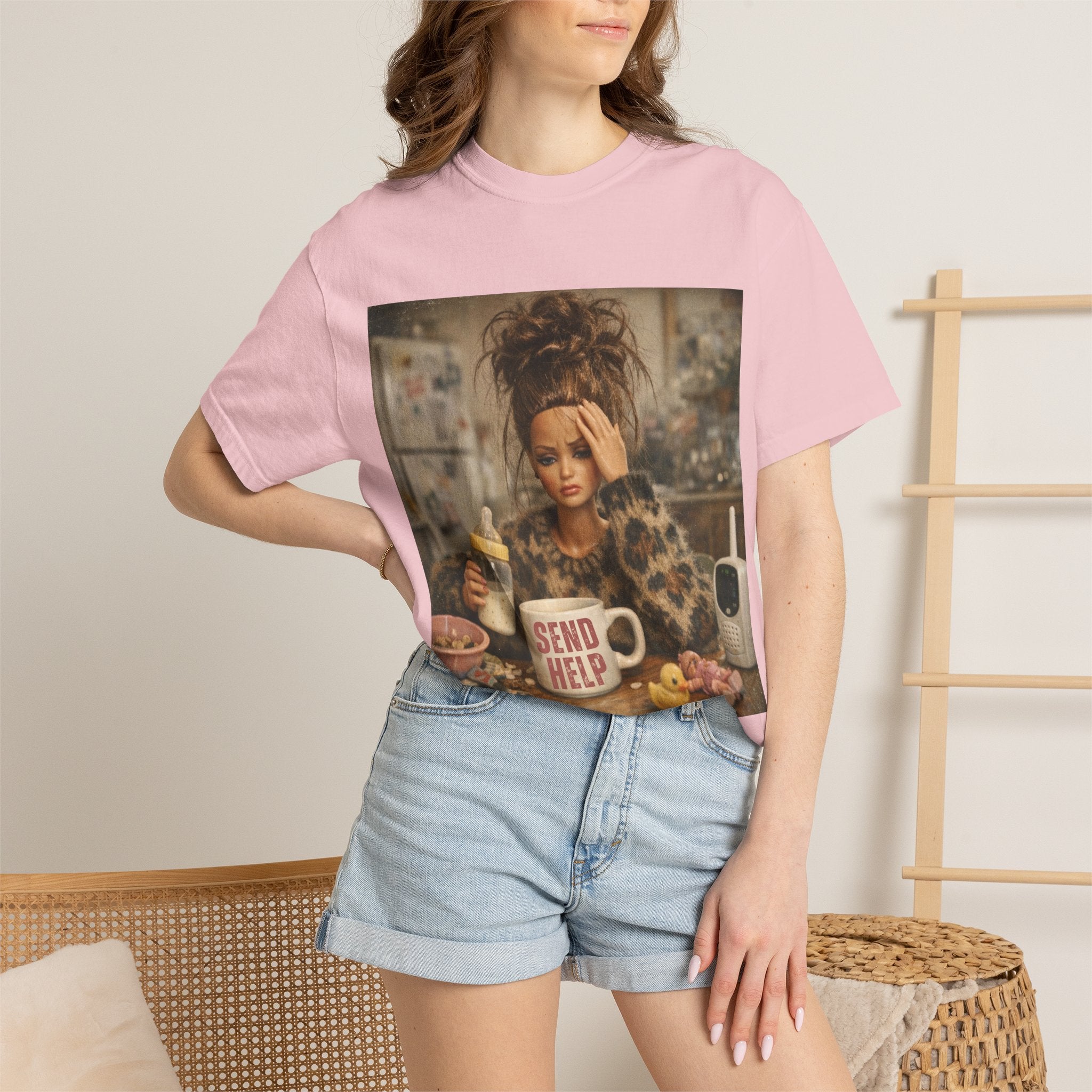 Send Help Morning Mess Graphic T-shirt