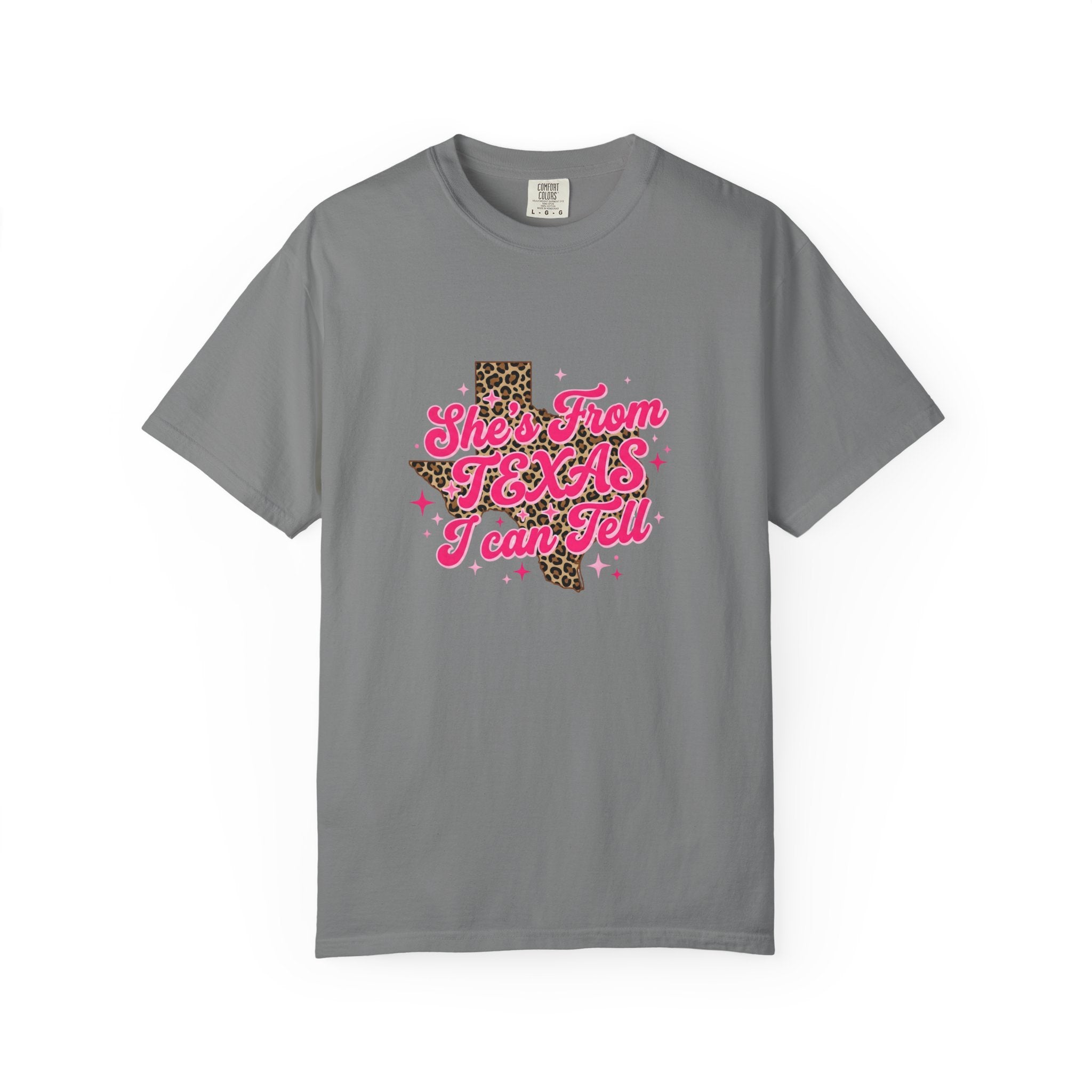 She's From Texas I Can Tell Leopard State Tee