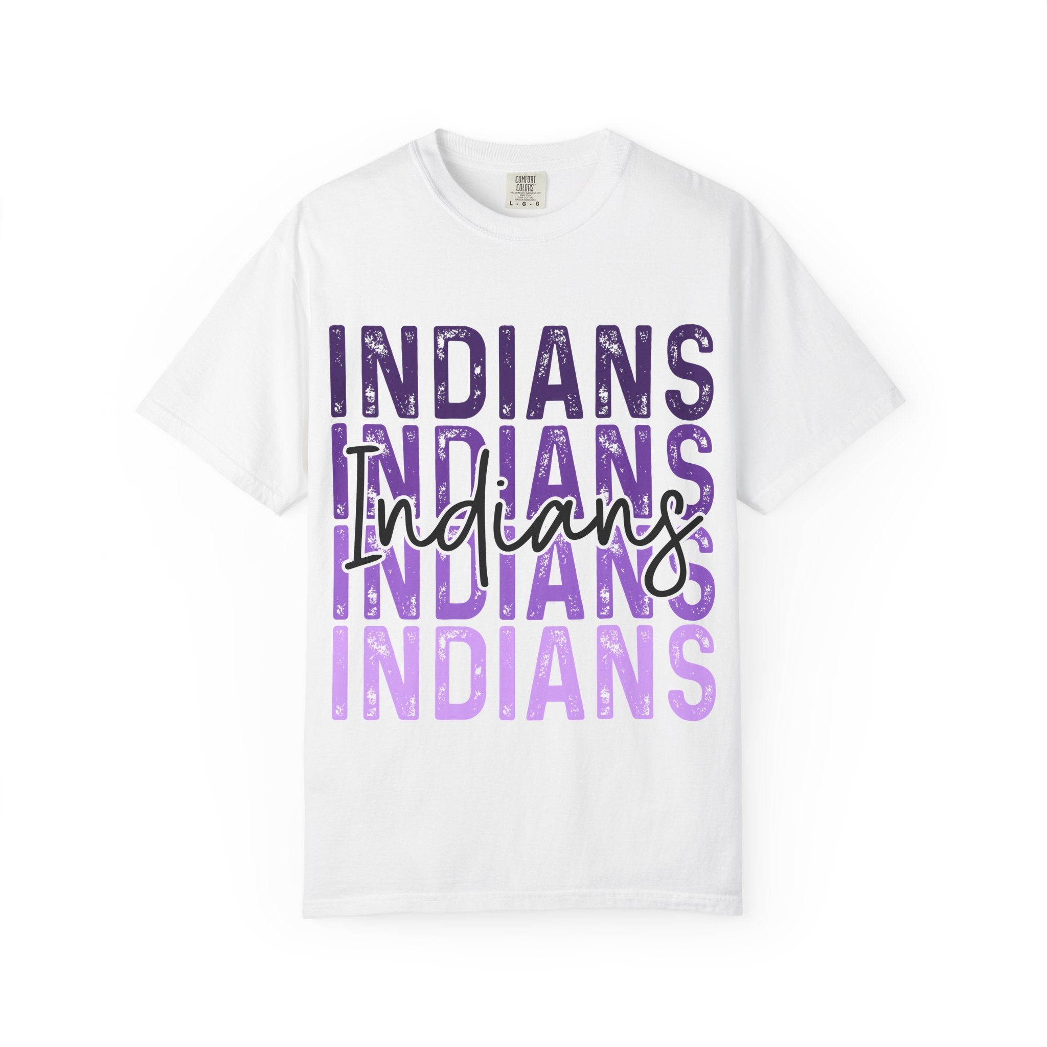 Indians Purple Repeat Graphic T-Shirt