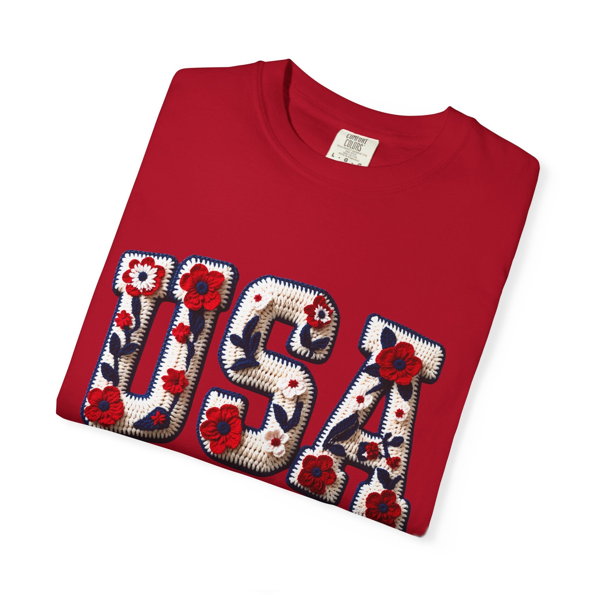 USA Floral Graphic T-Shirt