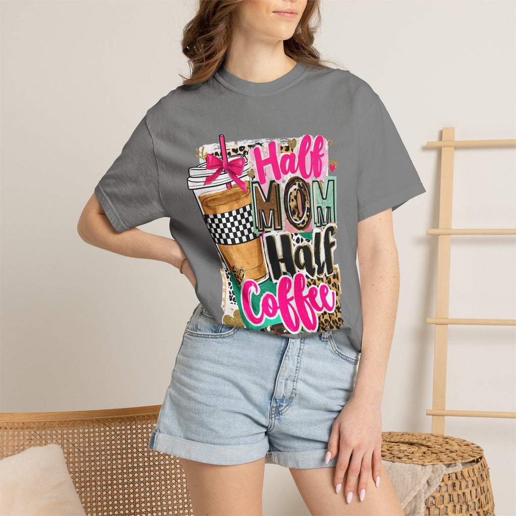 Half Mom Half Coffee T-Shirt
