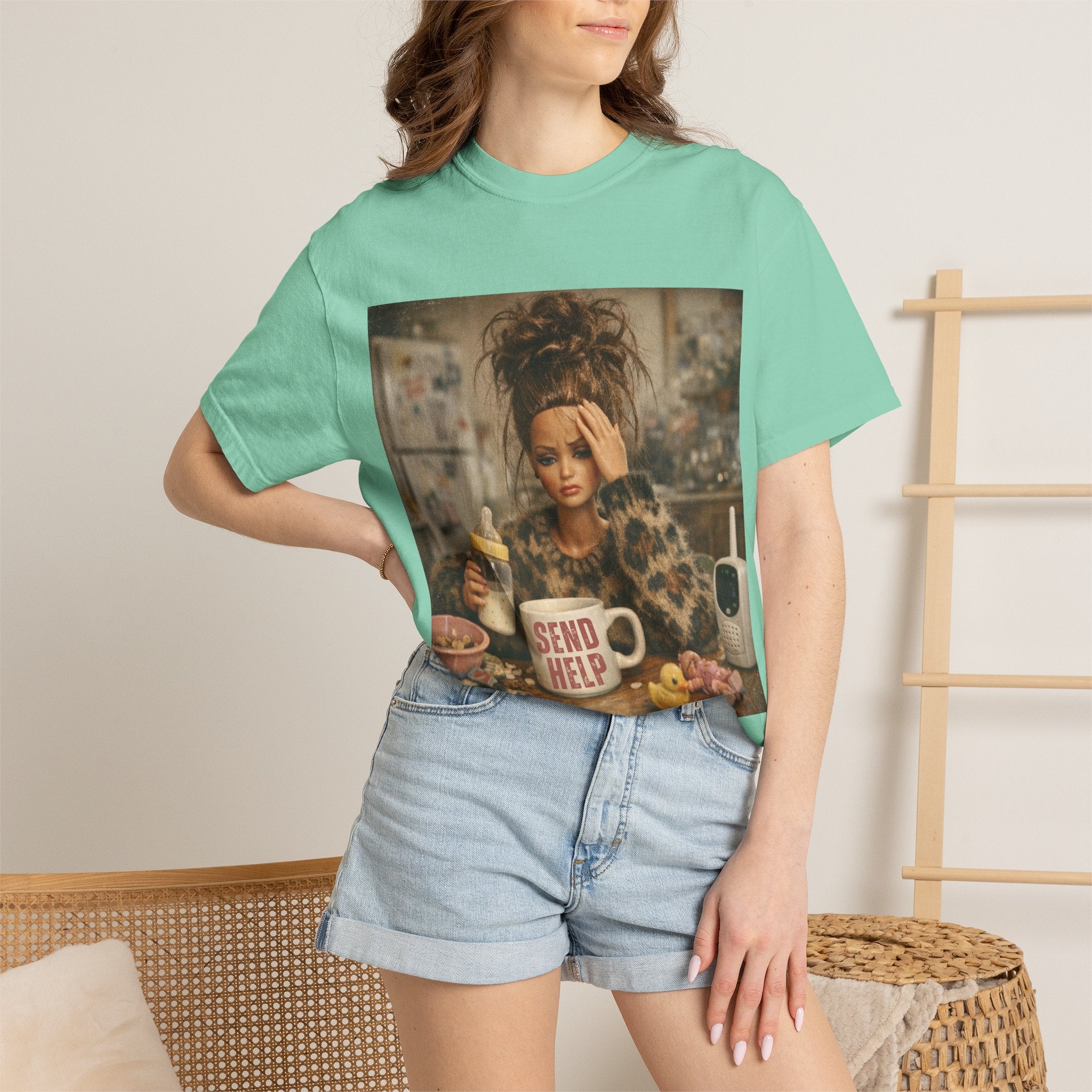 Send Help Morning Mess Graphic T-shirt
