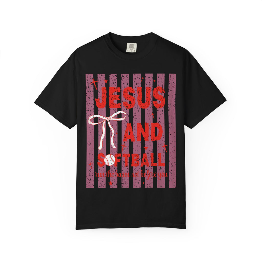Jesus and Softball Graphic T-shirt