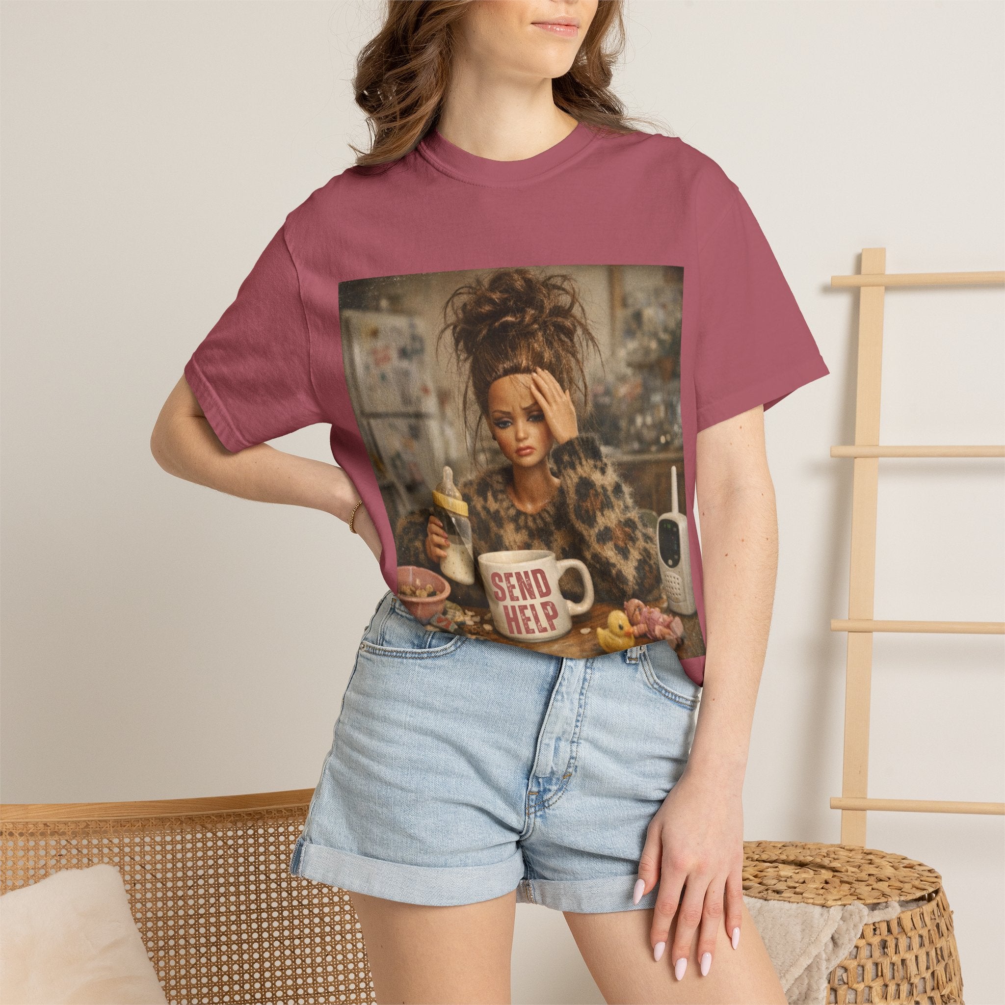 Send Help Morning Mess Graphic T-shirt