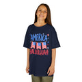 Kids Tee — "America Hallelujah" Patriotic Flags 4th of July Shirt