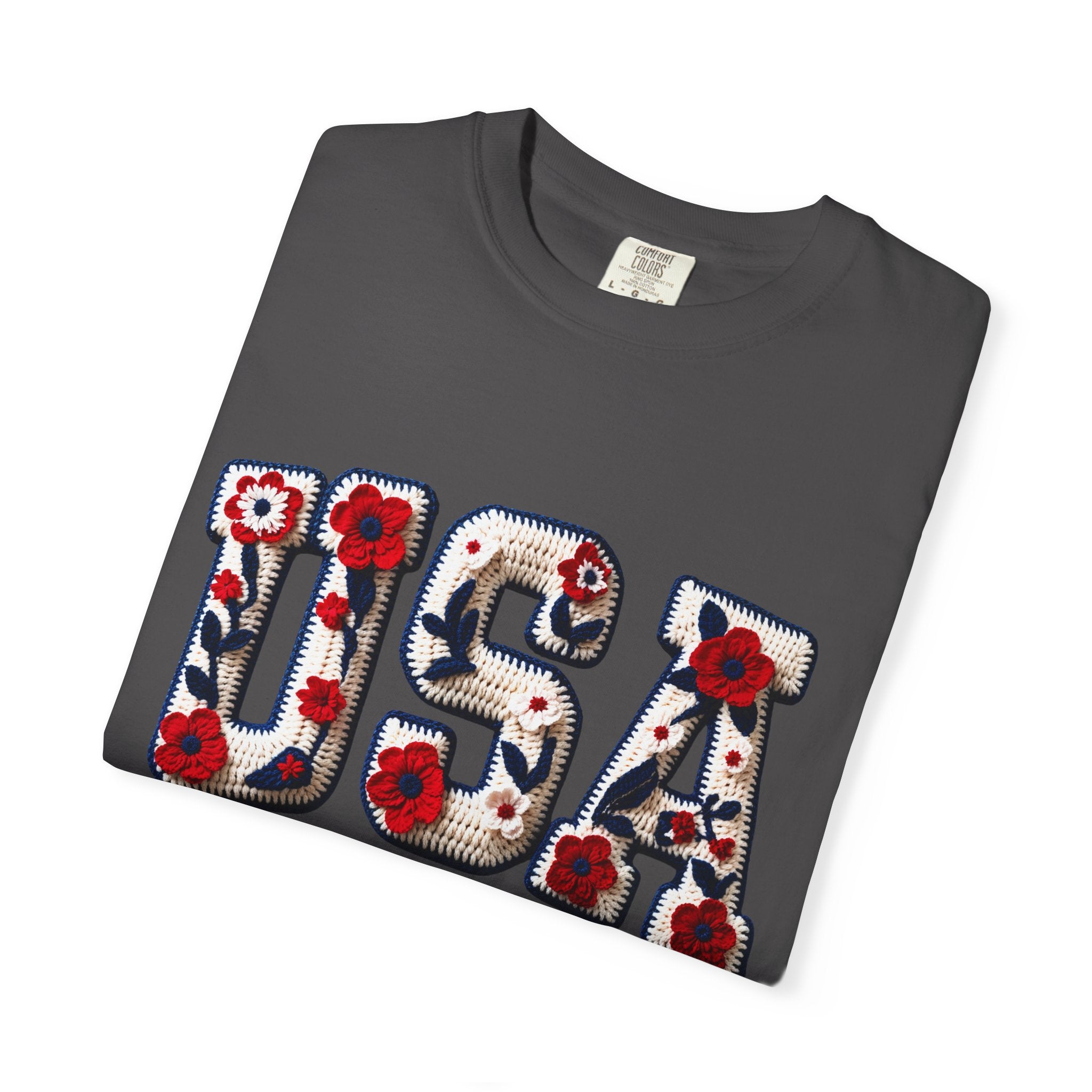 USA Floral Graphic T-Shirt