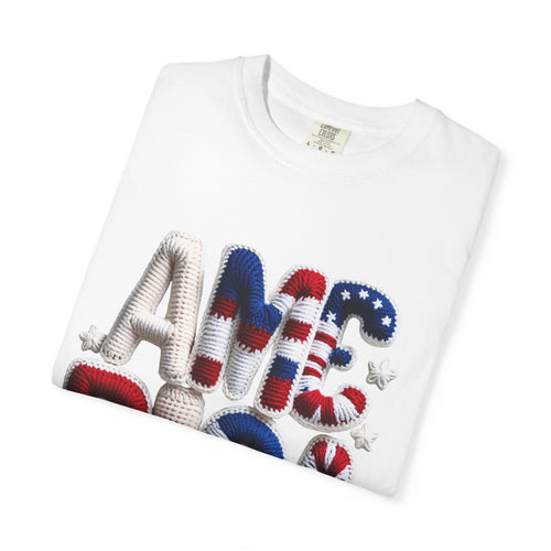 America Puffy Flag Graphic T-Shirt