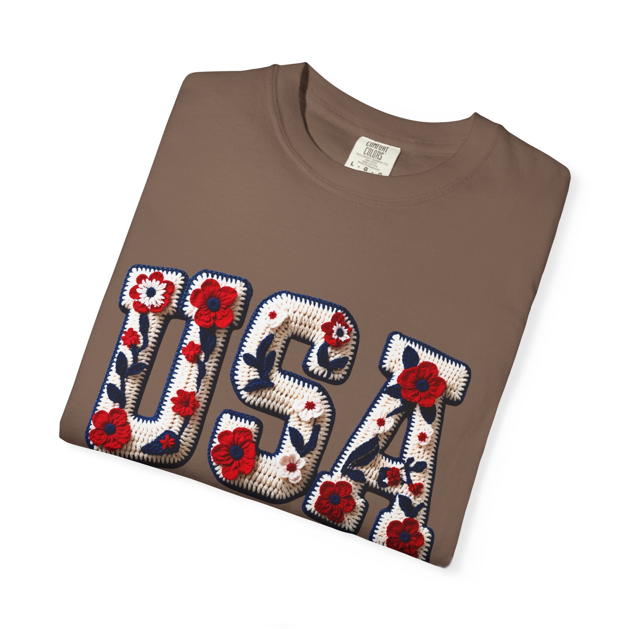 USA Floral Graphic T-Shirt