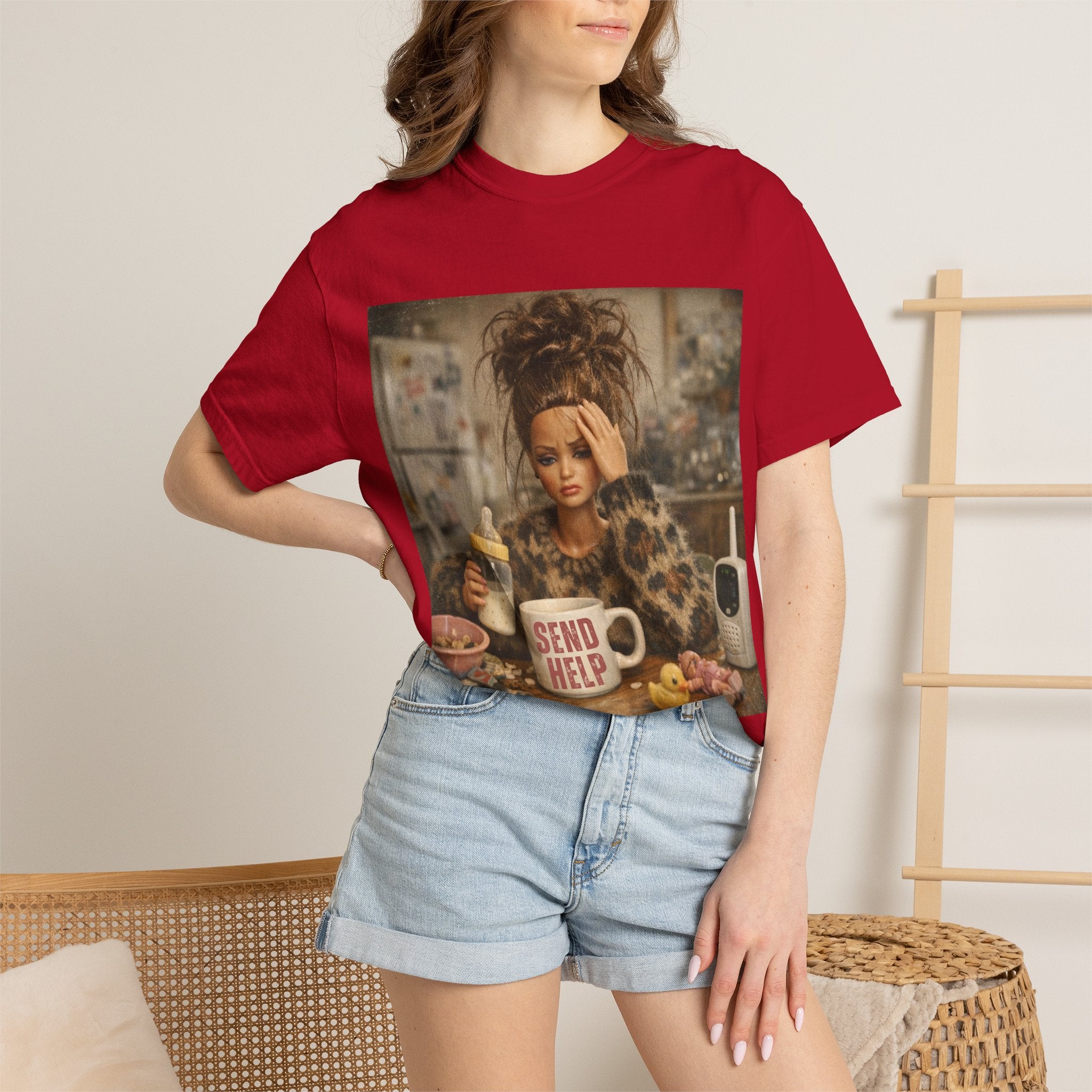 Send Help Morning Mess Graphic T-shirt