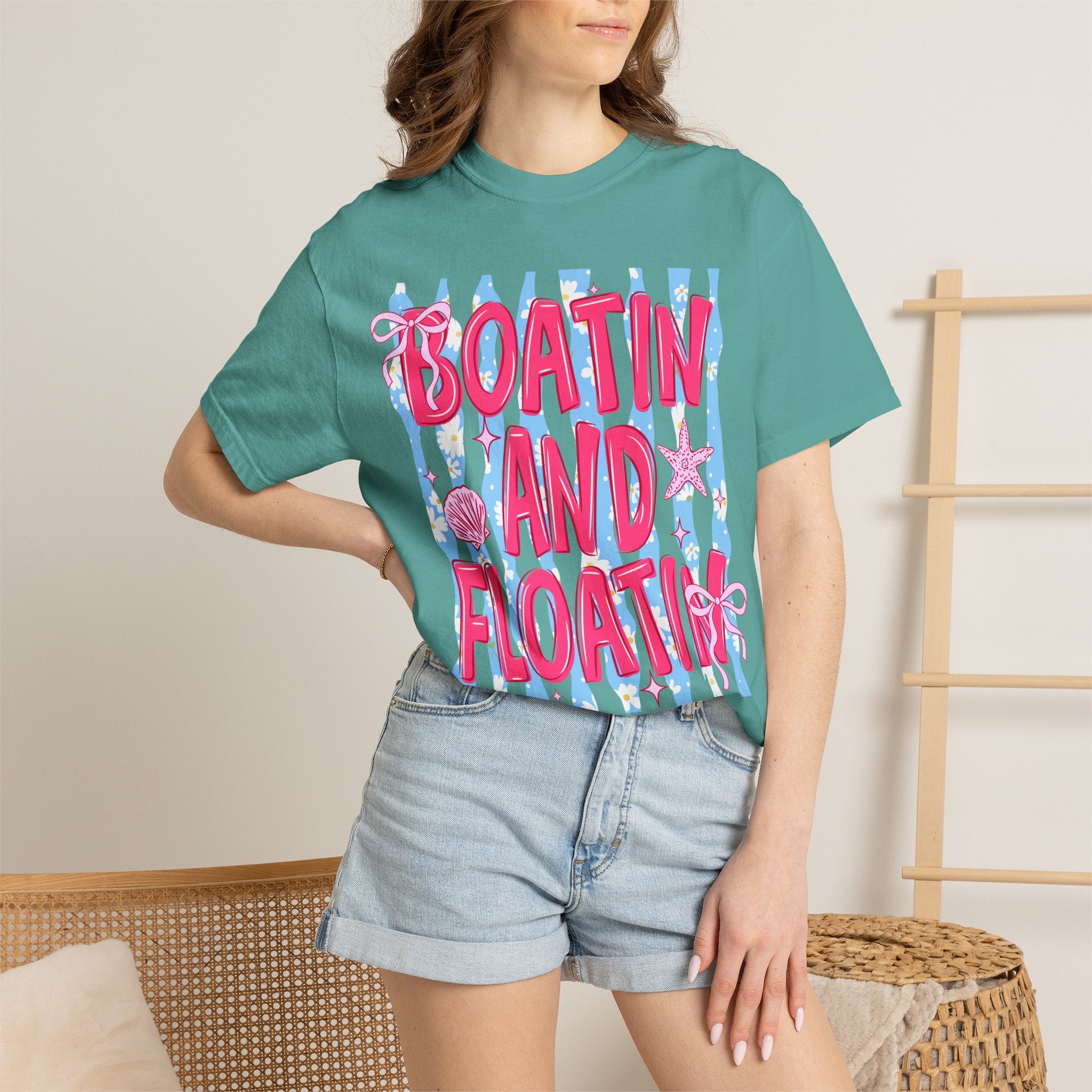 Boatin' and Floatin' Beach T-Shirt