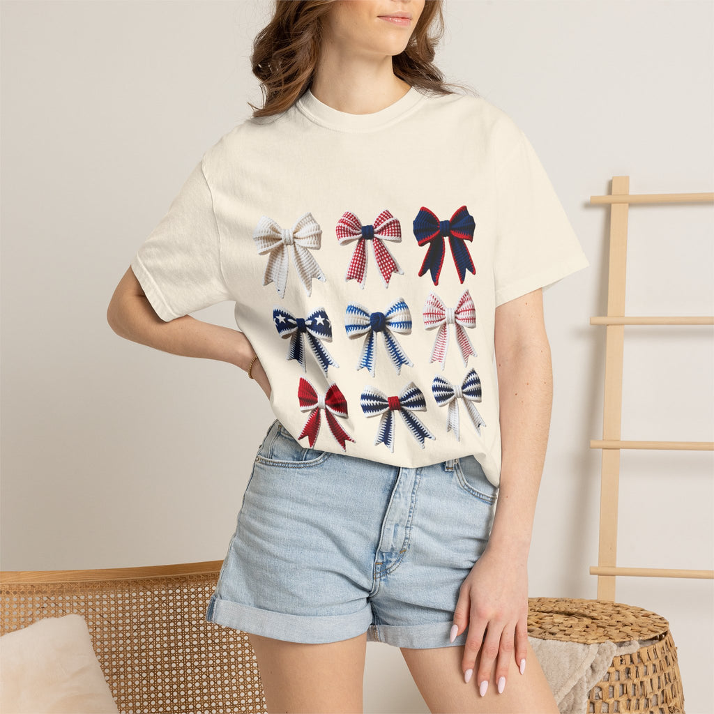 Bow Grid Graphic T-Shirt
