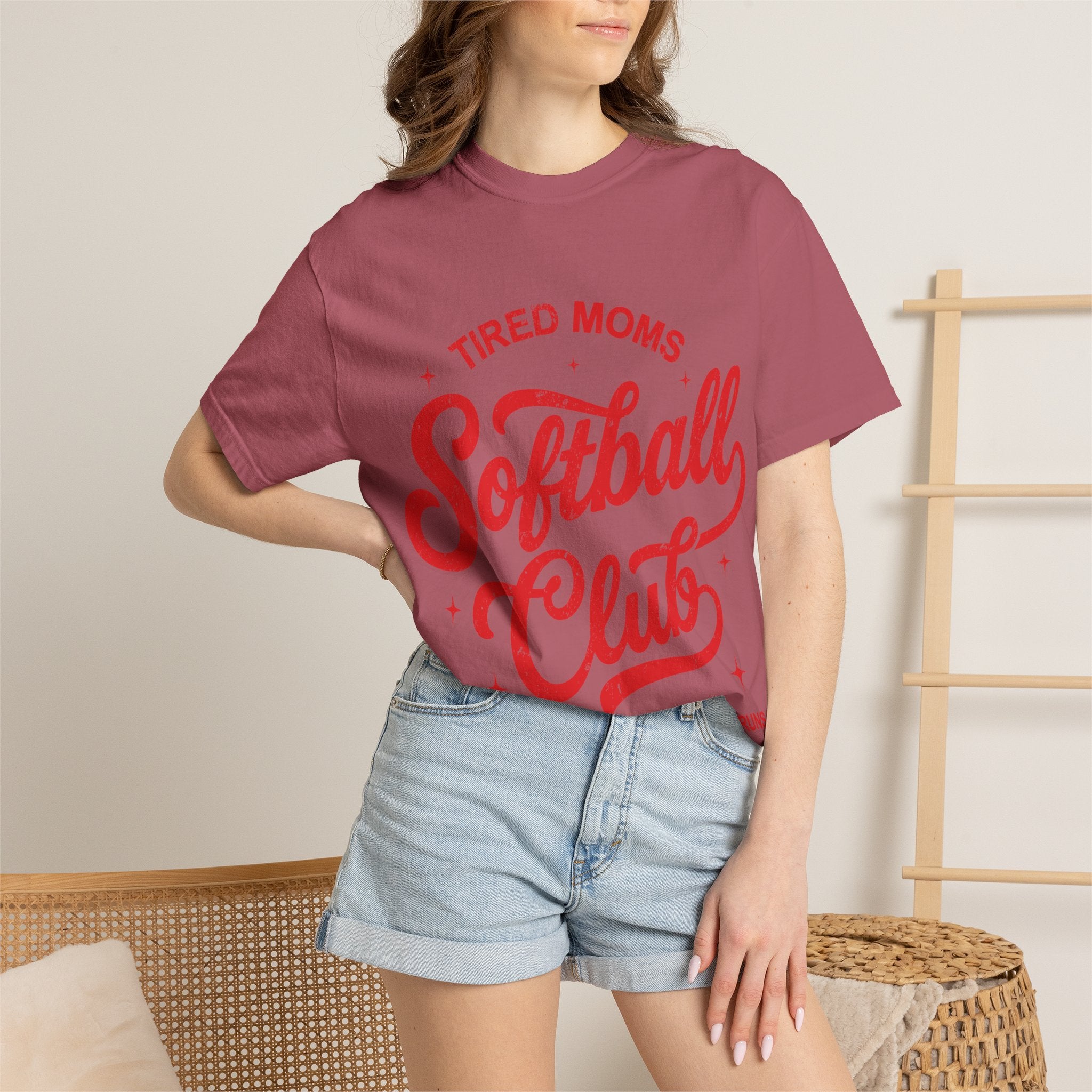 Tired Moms Softball Graphic T-shirt