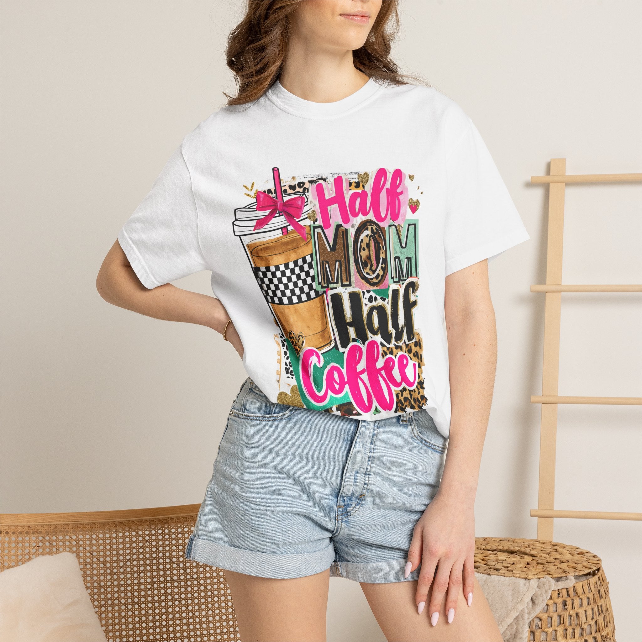 Half Mom Half Coffee T-Shirt