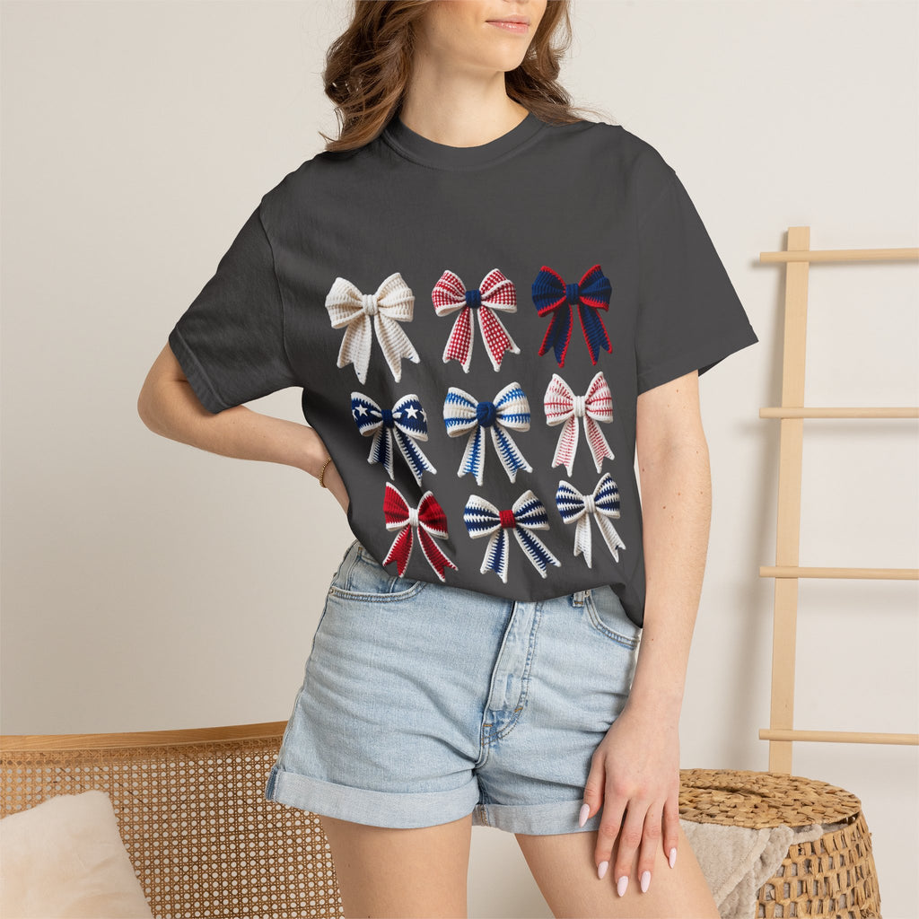 Bow Grid Graphic T-Shirt