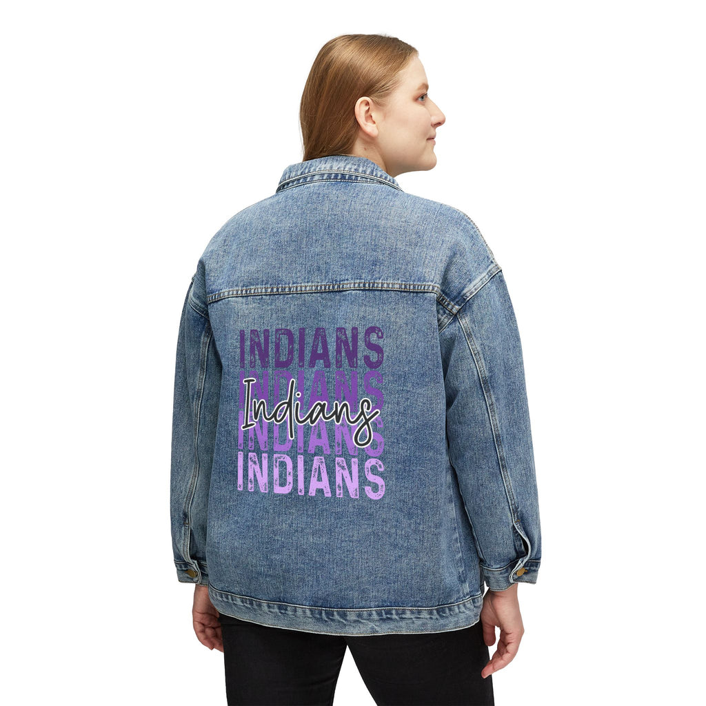 Women's Denim Jacket — 'Indians' Graphic