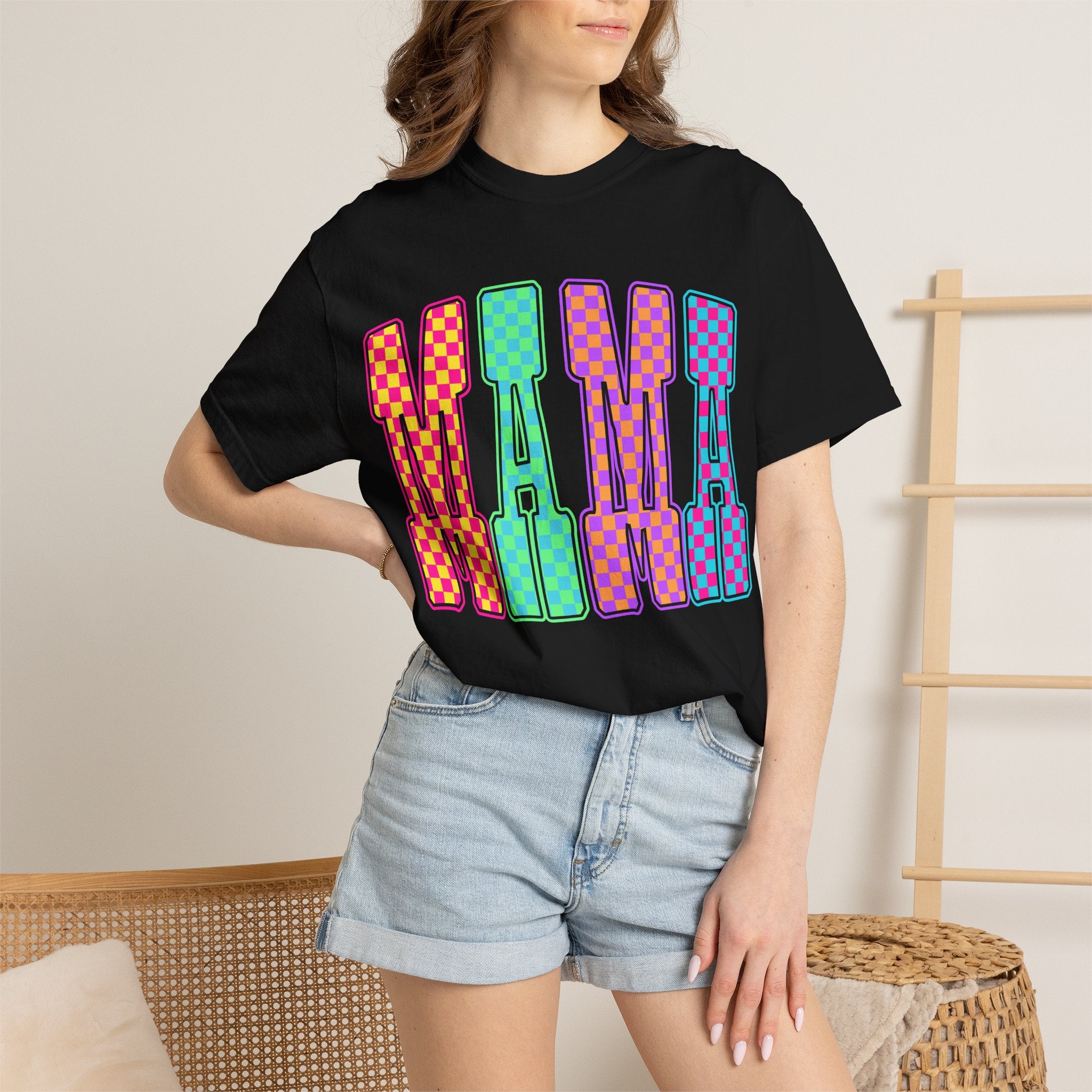 Mama Colorblock Graphic Tee
