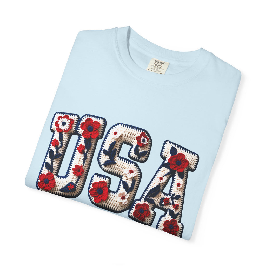 USA Floral Graphic T-Shirt
