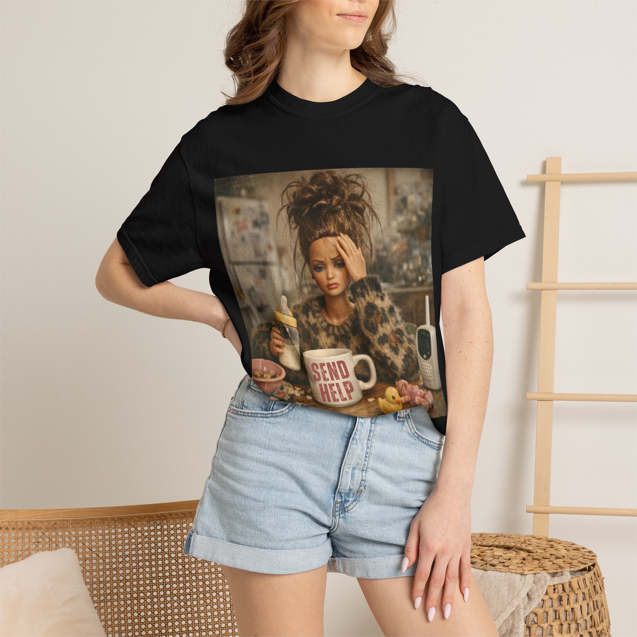 Send Help Morning Mess Graphic T-shirt
