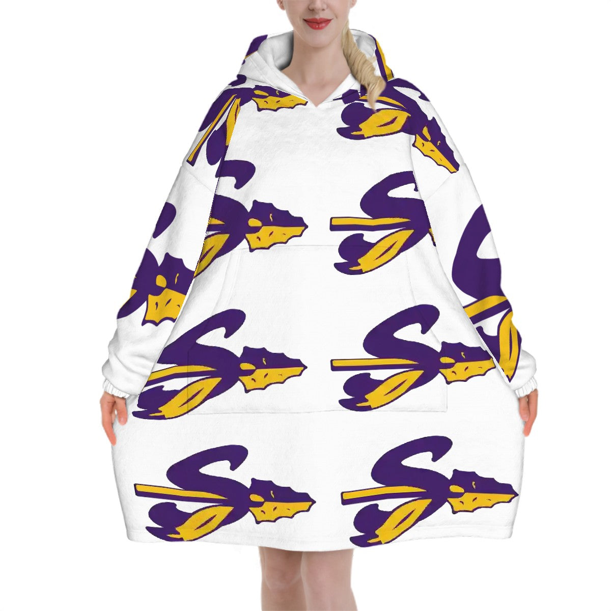 Adult Blanket Hoodie Sanger Indians 700x467